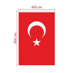 Vatan 400x600 cm Polyester Kumaş Türk Bayrağı