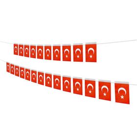Vatan İpli Kağıt 7x10 cm 40'lı Minik Bayrak
