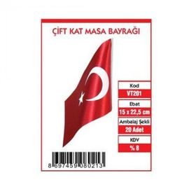 Vatan VT201 Çiftli Masa Türk Bayrağı