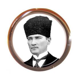 Vatan VT612 Atalı Kalpaklı Yuvarlak Rozet