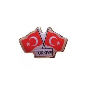 Vatan VT628 İkili Bayraklı Türkiye Rozet