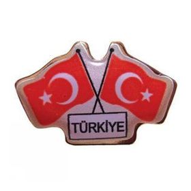 Vatan VT628 İkili Bayraklı Türkiye Rozet