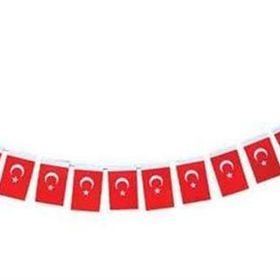 Vatan VT805 Küçük Boy 50'li 6x10 cm İpli Kağıt Bayrak