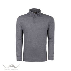 VAV Füme S Tlac-04 Polo Yaka Uzun Kol Tişört