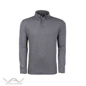 VAV Füme S Tlac-04 Polo Yaka Uzun Kol Tişört