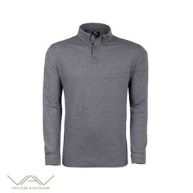 VAV Füme S Tlac-04 Polo Yaka Uzun Kol Tişört