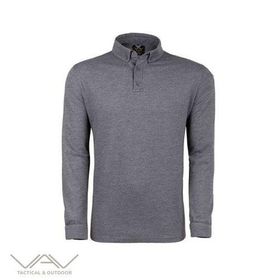 VAV Füme S Tlac-04 Polo Yaka Uzun Kol Tişört