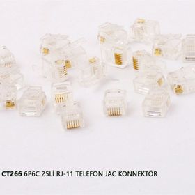 Vcom CT266 6P6C 20Li RJ-11 Telefon Jac Konnektör