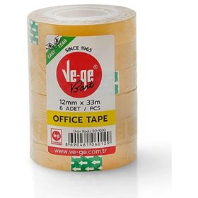 Ve-Ge 12x33 6 lı Sarı Şerit Selefon Bant