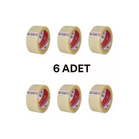 Ve-Ge 45x100 m Şeffaf Aslan 6'lı Koli Bandı