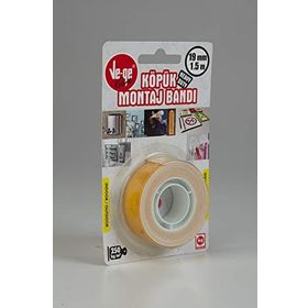 Ve-Ge BA5000190015-3AC 19 mm x 1.5 m Köpük Ağır Montaj Bandı