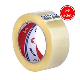 Ve-Ge Hotmelt 45 mm 100 mt Şeffaf 6 Adet Yapışkan Fil Koli Bandı