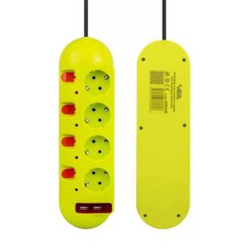 Vea Ve-E40usb 4Lu 2 Usblı 1.5 mt Ayrı Anahtarlı Grup Priz