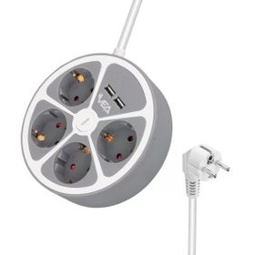 Vea VE-G604YU 4'lü 2 USB Li Anahtarlı 1.5 mt Grup Priz
