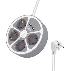 Vea VE-G604YU 4'lü 2 USB Li Anahtarlı 1.5 mt Grup Priz