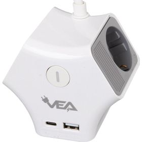 Vea VE-G903YC 3'lü Usb+ Type-C Girişli Anahtarlı 1.5 mt Grup Priz