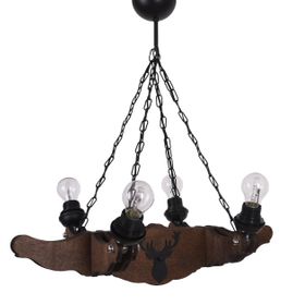 Vedemo Ceiling 4'lü Rustik Ahşap Avize