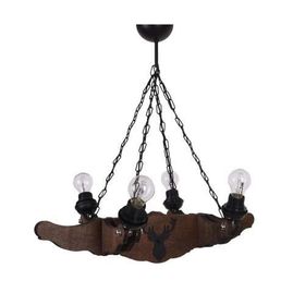 Vedemo Ceiling 4'lü Rustik Ahşap Avize