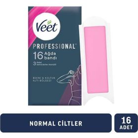 Veet 16 Adet Professional Bikini ve Koltukaltı Bölgesi Normal Ciltler Sir Ağda Bandı