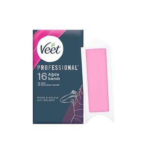 Veet 16 Adet Professional Bikini ve Koltukaltı Bölgesi Normal Ciltler Sir Ağda Bandı
