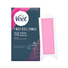 Veet 16 Adet Professional Bikini ve Koltukaltı Bölgesi Normal Ciltler Sir Ağda Bandı