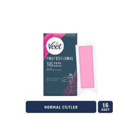 Veet 16 Adet Professional Bikini ve Koltukaltı Bölgesi Normal Ciltler Sir Ağda Bandı