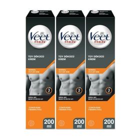 Veet 200 ml 3 Adet Normal Ciltler Erkeklere Özel Tüy Dökücü Krem