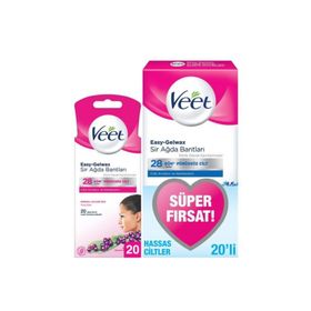 Veet 20'li Naturals Shea Yağı Yüz Bölgesi Ağda Bandı