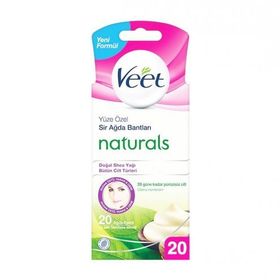 Veet 20'li Naturals Shea Yağı Yüz Bölgesi Ağda Bandı