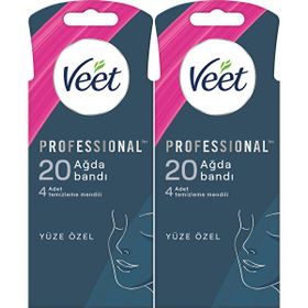 Veet 2x20 Professional Hassas Ciltler İçin Yüz Ağda Bandı