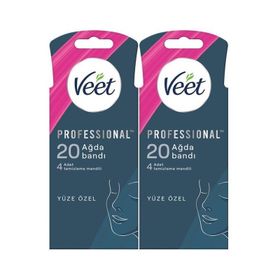 Veet 2x20 Professional Hassas Ciltler İçin Yüz Ağda Bandı