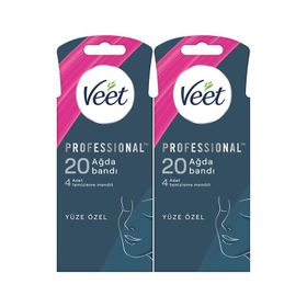 Veet 2x20 Professional Hassas Ciltler İçin Yüz Ağda Bandı