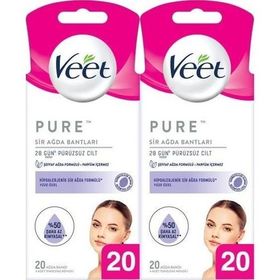Veet 2x20'li Pure Sir Yüz Ağda Bandı