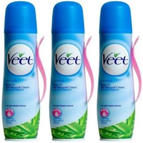 Veet 3x150 ml Hassas Ciltler İçin Tüy Dökücü Sprey