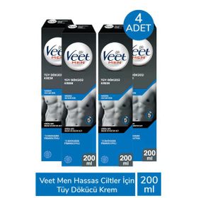Veet 4x200 ml Erkeklere Özel Tüy Dökücü Krem