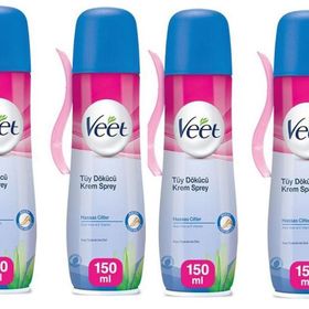 Veet Hassas Ciltler 4x150 ml Tüy Dökücü Sprey Krem
