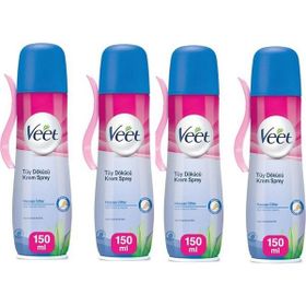 Veet Hassas Ciltler 4x150 ml Tüy Dökücü Sprey Krem