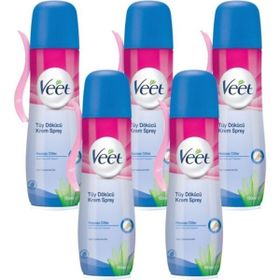 Veet Hassas Ciltler 5x150 ml Tüy Dökücü Sprey Krem
