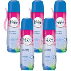 Veet Hassas Ciltler 5x150 ml Tüy Dökücü Sprey Krem