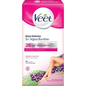 Veet Hassas Ciltler İçin 12 Adet Sir Ağda Bandı