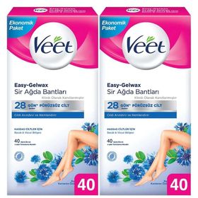 Veet Hassas Ciltler İçin 2x40 Adet Ağda Bandı