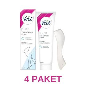 Veet Hassas Ciltler Pure 4x200 ml Tüy Dökücü Krem