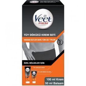 Veet Men 100 ml+50 ml x2 Özel Bölgeler İçin Tüy Dökücü Krem Seti