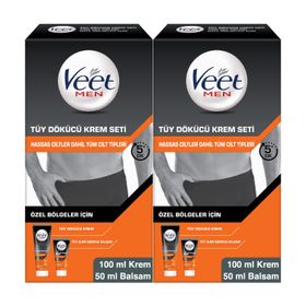 Veet Men 100 ml+50 ml x2 Özel Bölgeler İçin Tüy Dökücü Krem Seti