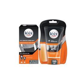 Veet Men 100&50 ml Özel Bölgeler İçin Tüy Dökücü Krem Seti+ Veet Men 150 ml Duşta Tüy Dökücü Krem