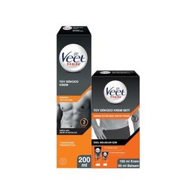 Veet Men 100&50 ml Özel Bölgeler İçin Tüy Dökücü Krem Seti+ Veet Men 200 ml Duşta Tüy Dökücü Krem