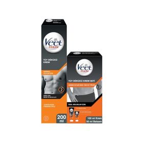 Veet Men 100&50 ml Özel Bölgeler İçin Tüy Dökücü Krem Seti+ Veet Men 200 ml Duşta Tüy Dökücü Krem