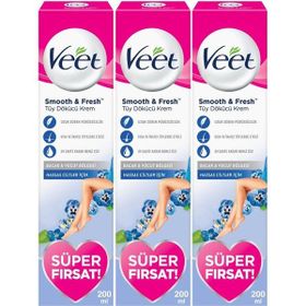 Veet Men 3x200 ml Hassas Ciltler Erkeklere Özel Tüy Dökücü Krem