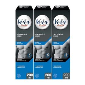Veet Men 3x200 ml Hassas Ciltler Erkeklere Özel Tüy Dökücü Krem