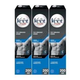Veet Men 3x200 ml Hassas Ciltler Erkeklere Özel Tüy Dökücü Krem